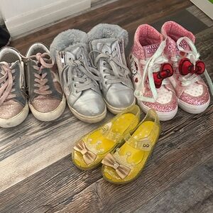 Vintage Havana Silver and Pink Kids Sneakers
